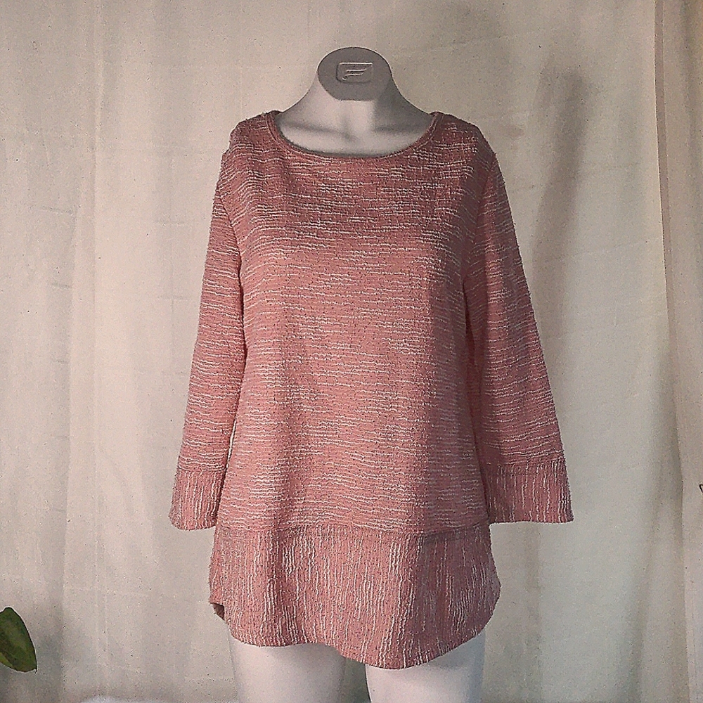 Pink & white top